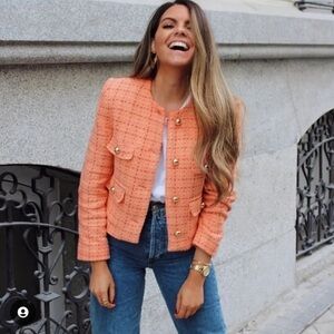 NWT MANGO tweed jacket